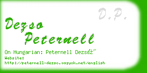 dezso peternell business card